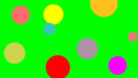 Summer Color Bubles On Green Screen Stock Footage 220187418