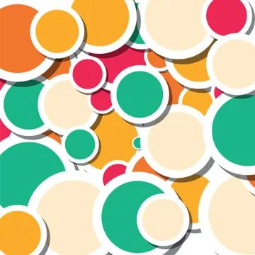 Summer color circles background Stock Illustration