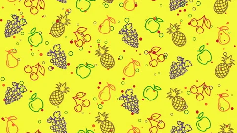 Summer colored background with fruit Stock Footage 109407295