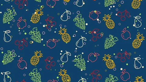 Summer colored background with fruit Stock Footage 109571252