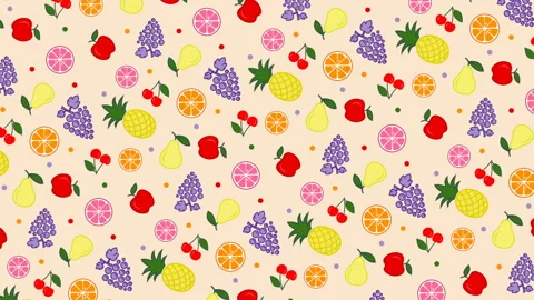 Summer colored background with fruit Stock Footage 111700735