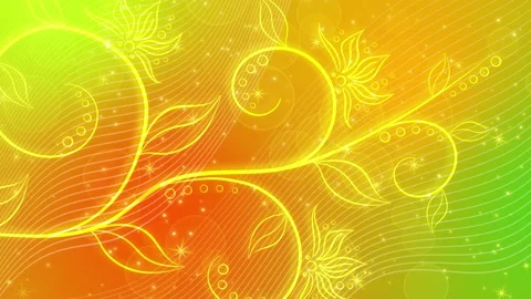 Summer colorful background 4K, flat animation with floral pattern, motion Stock Footage 135953576