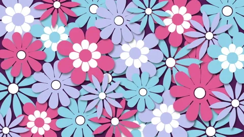 Summer colorful background with flowers Stock Footage 112598024