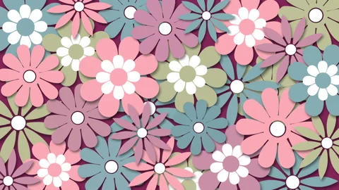 Summer colorful background with flowers Stock Footage 112734714