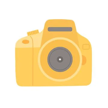 Summer colorful camera and flat design vector Illustrazione stock