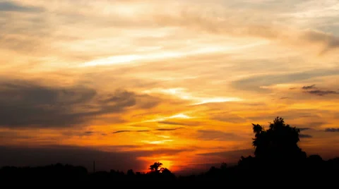 Summer colorful sunset in motion approximation hd 库存影片 42126255