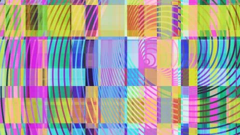 Summer Colors Repeating Circles Distortion Screen Texture. Colorful Noise Bac 스톡 일러스트