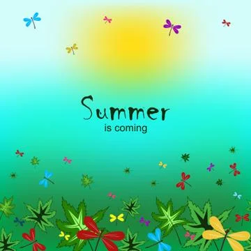 Summer is coming Stock Illustration