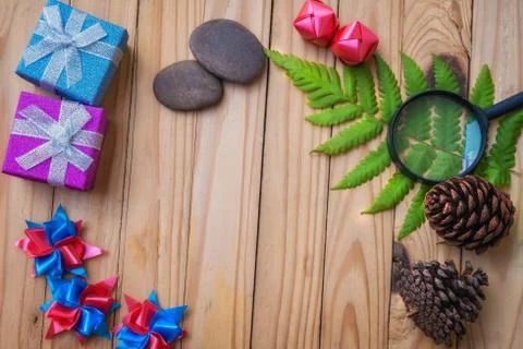 Summer concept flat lay styles on top view with free space for text Stock Photos
