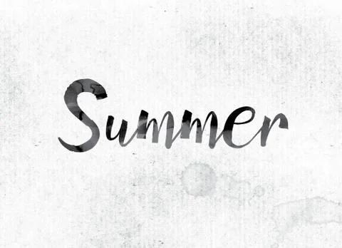 Summer Concept Painted in Ink イラスト素材