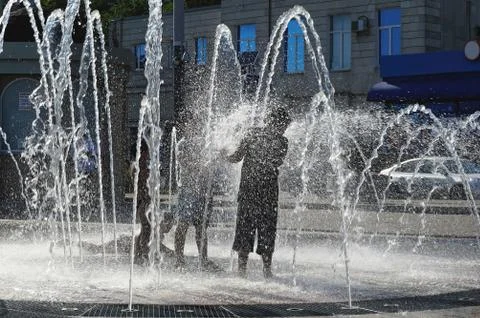 Summer cooling time Foto stock
