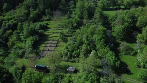 Summer cottage on the mountain Stock Footage 154386325