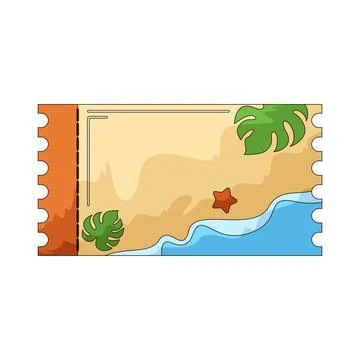 Summer coupon illustration Stock Illustration