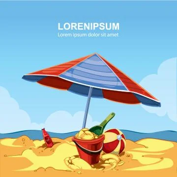 Summer cover Illustrazione stock