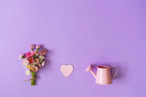 Summer creative composition in minimal style. White and pink Mar Stock Photos