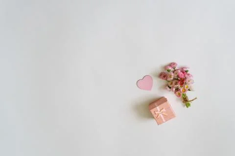 Summer creative composition in minimal style. White and pink Mar Stock Photos
