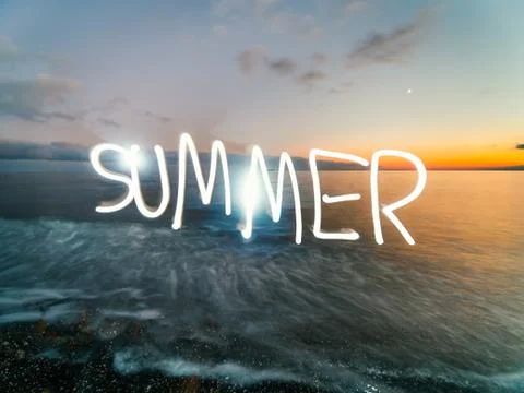 Summer creative concept, live composite shooting Stockfoto's