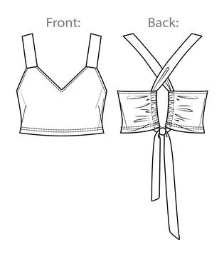 Summer crop top Stock Illustration