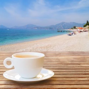 Summer cup of coffee Stock Photos