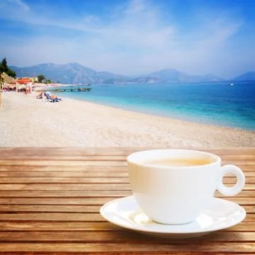 Summer cup of coffee Stock Photos