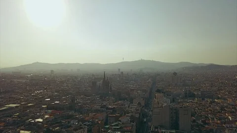 Summer day barcelona Stock Footage