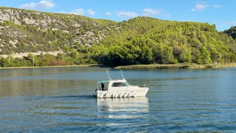Summer Day on the Krka River Stock Footage 346310504