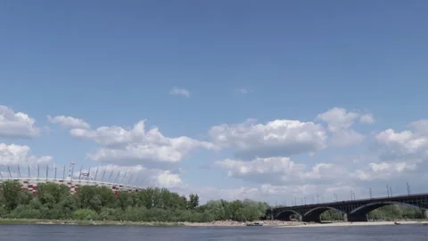 Summer day on a river - timelapse Stock Footage 148236914