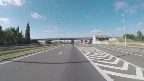 Summer day road Stock Footage 83499517