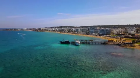 Summer days in Protaras, Cyprus Stock Footage 307311169