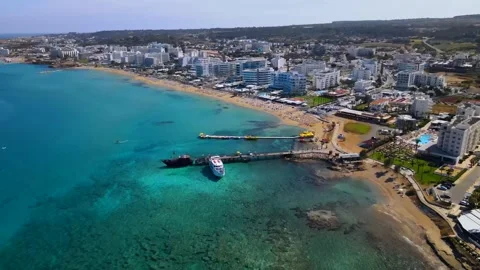 Summer days in Protaras, Cyprus Stock Footage 307312438