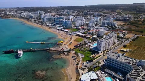 Summer days in Protaras, Cyprus Stock Footage 307312967