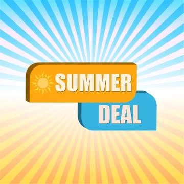 Summer deal over rays Stock Illustration