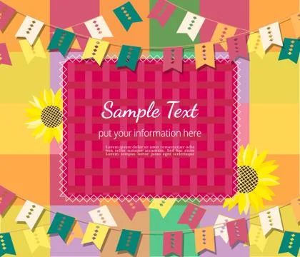 Summer decorative frame Stock Illustration