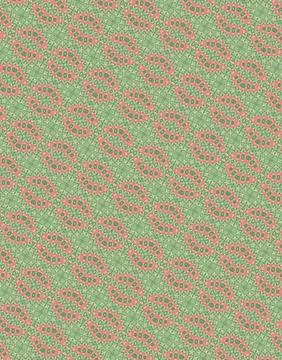 Summer deep foliage patterned wallpaper-style design in sage dust, leaf gre.. Stock Illustration