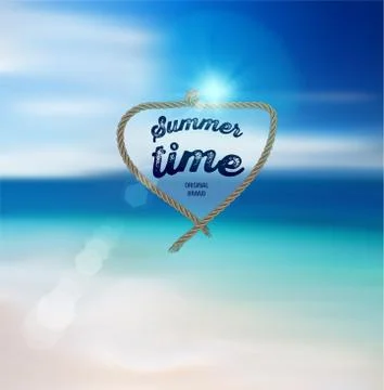 Summer Design. Blur Beach Background. Stock Illustration