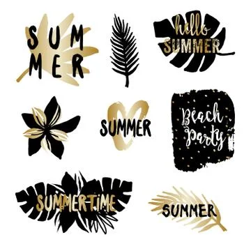 Summer Design Elements Illustrazione stock