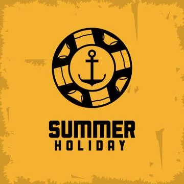 Summer design. float and anchor icon. vector graphic Stock Illustration