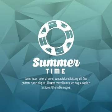 Summer design. float  icon. polygon. vector graphic Stock Illustration