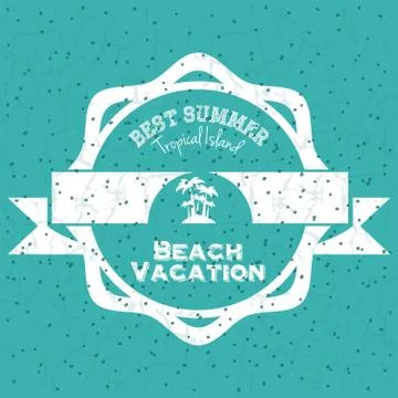 Summer design over blue  background vector illustration 스톡 일러스트