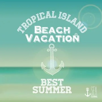 Summer design over blue background vector illustration Illustrazione stock
