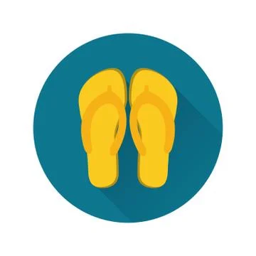 Summer design. sandals over circle icon. vector graphic Stock Illustration