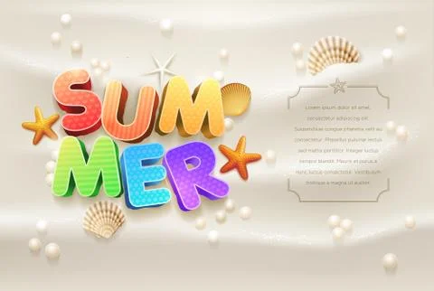 Summer design template Stock Illustration