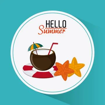 Summer design. vacation concept. Flat illustration Illustrazione stock