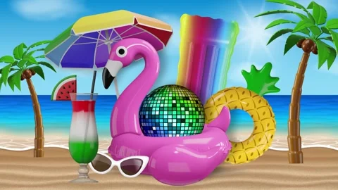 Summer Disco Ball Stock Footage 309065122