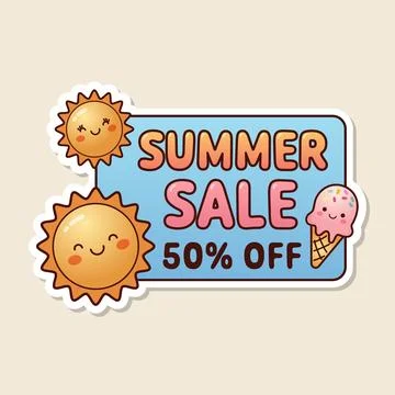 Summer-discount-label Illustration
