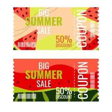 Summer discount layout template special sale offer Stock Illustration