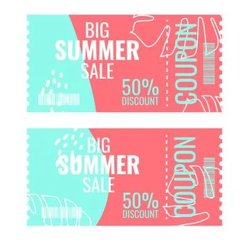 Summer discount layout template special sale offer Stock Illustration