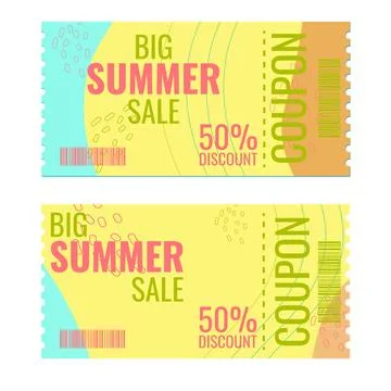 Summer discount layout template special sale offer Stock Illustration