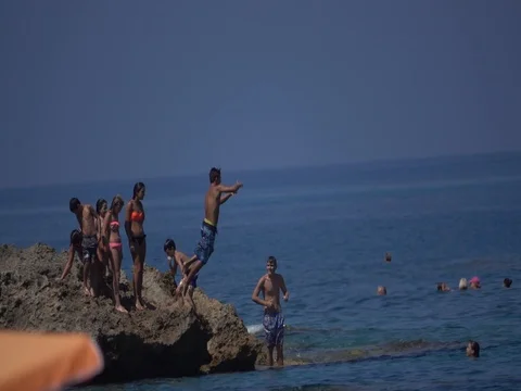 Summer dives Stock Footage 78707229