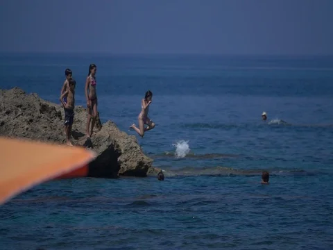 Summer dives Stock Footage 78721418
